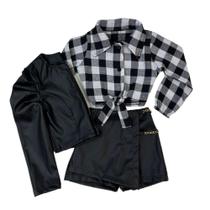 Roupa Infantil Look Junino Camisa Xadrez Short Saia Jaqueta Roupa Infantil Look Junino Camisa Xadrez Short Saia Jaqueta