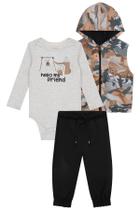 Roupa Infantil Masculina Colete Body Manga Longa Calça Moletom Peluciado Inverno Trio Lucboo Roupa Infantil Masculina Colete Body Manga Longa Calça Moletom Peluciado Inverno Trio Lucboo