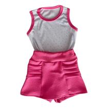 Roupa Infantil Menina Roupa Verão Estilosa Blogueirinha Blusinha Sem Manga e Short Roupa Infantil Menina Roupa Verão Estilosa Blogueirinha Blusinha Sem Manga e Short