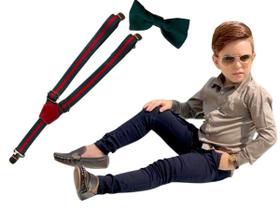 Roupa Infantil Menino Calça Jeans + Camisa Longa + Kit Susp