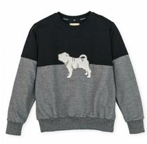Roupa Infantil Moletom Charpey Preto e Cinza Com Cachorro no Centro Estiloso e Confortável Roupa Infantil Moletom Charpey Preto e Cinza Com Cachorro no Centro Estiloso e Confortável