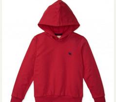 Roupa Infantil Moletom Charpey Vermelho Capuz Estiloso e Confortável