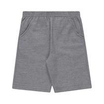 Roupa Infantil Short Bermuda Em Moletom Menino Com Bolso Casual Básico Em Algodão