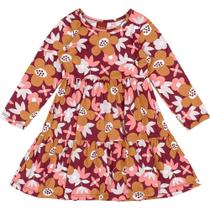 Roupa Infantil Vestido Manga Longa Moda Inverno Kyly Meia Malha Marsala Quentinho Menina Estilosa