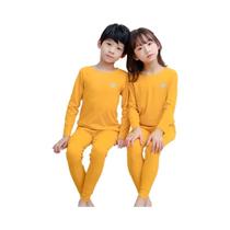 Roupa interior térmica infantil meninos roupas de outono e calças terno menina undershirt