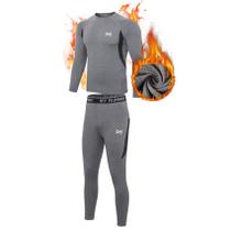 Roupa interior térmica MEETYOO para homens, Winter Long Johns Grey M