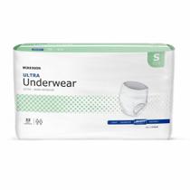 Roupa íntima absorvente unissex para adultos McKesson Ultra Pull On com costuras rasgáveis Pequena descartável branca pesada 22 bolsas da McKesson (pacote com 2)