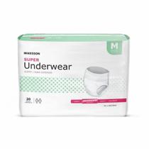 Roupa íntima absorvente unissex para adultos média, 20 bolsas da McKesson (pacote com 6)