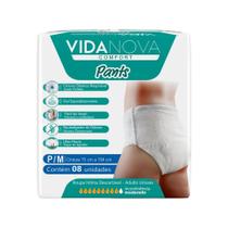 Roupa Íntima Adulto Vida Nova Pants P/M com 8 unidades