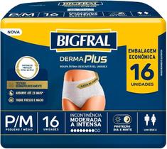Roupa Íntima Bigfral Derma Plus P/M 16 unidades