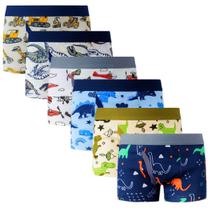 Roupa íntima Cczmfeas Boys Toddler Dinosaur Cotton, pacote com 6 unidades 4T Roupa íntima Cczmfeas Boys Toddler Dinosaur Cotton, pacote com 6 unidades 4T