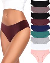 Roupa íntima de algodão FINETOO Sexy Low Rise Ribbed Hipster Women Roupa íntima de algodão FINETOO Sexy Low Rise Ribbed Hipster Women