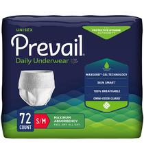 Roupa íntima de proteção diária para adultos Prevail 72 unidades