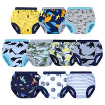 Roupa íntima de treinamento BIG ELEPHANT Toddler Potty, pacote com 10 dinossauros