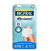 Roupa Íntima Descartável Bigfral Moviment Tamanho G/XG com 7 Unidades