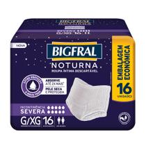 Roupa Íntima Descartável Bigfral Noturna G/XG 16 Unidades Embalagem Econômica