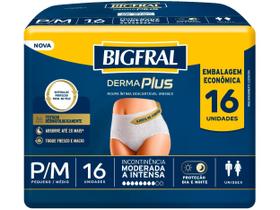 Roupa Íntima Descartável Bigfral P/M Derma Plus 16 Unidades