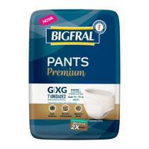 Roupa Íntima Descartável Bigfral Pants Premium Tamanho G/XG com 7 Unidades