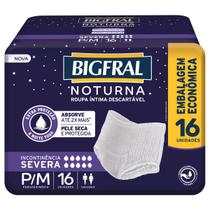 Roupa Íntima Descartável Noturna Bigfral - Tamanho P/M - 16 unidades Roupa Íntima Descartável Noturna Bigfral - Tamanho P/M - 16 unidades
