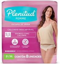 Roupa intima descartavel plenitud femme p/m c/8 unid