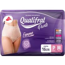 Roupa Íntima Descartável Qualifral Femme Pants P/M Feminino 16 Unidades Roupa Íntima Descartável Qualifral Femme Pants P/M Feminino 16 Unidades