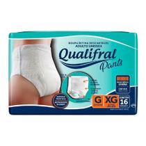 Roupa Íntima Descartável Qualifral Pants Adulto Unissex G/XG 16 Unidades