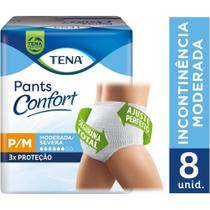 Roupa Intima Descartável Tena Pants Confort Tamanho P/M - 8 Pacotes com 8 Tiras Roupa Intima Descartável Tena Pants Confort Tamanho P/M - 8 Pacotes com 8 Tiras