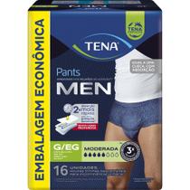 Roupa Íntima Descartável Tena Pants Men Tamanho G/EG com 16 Unidades