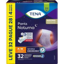 Roupa Íntima Descartável Tena Pants Noturna P/M 32 Unidades