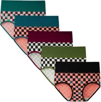 Roupa íntima feminina de algodão de cintura alta INNERSY, pacote com 5 unidades XXL Roupa íntima feminina de algodão de cintura alta INNERSY, pacote com 5 unidades XXL