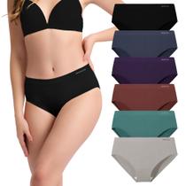 Roupa íntima feminina e calcinha de biquíni de bambu, pacote com 6 - BAMBOO COOL