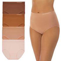 Roupa íntima feminina ELLEN TRACY, cueca completa sem costura, pacote com 2 x 4 Roupa íntima feminina ELLEN TRACY, cueca completa sem costura, pacote com 2 x 4