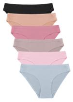 Roupa íntima feminina FINETOO Seamless Hipster, pacote com 6 unidades XS-XXL (L) Roupa íntima feminina FINETOO Seamless Hipster, pacote com 6 unidades XS-XXL (L)