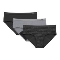 Roupa íntima feminina Hanes Comfort Hipsters Super Leaks, pacote com 3