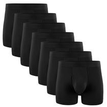 Roupa íntima masculina 5Mayi Boxer Cuecas de algodão preta XXL (pacote com 7) Roupa íntima masculina 5Mayi Boxer Cuecas de algodão preta XXL (pacote com 7)
