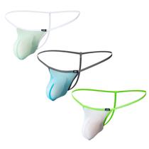 Roupa íntima masculina com fio dental Gogobear See Through, pacote com 3 Roupa íntima masculina com fio dental Gogobear See Through, pacote com 3