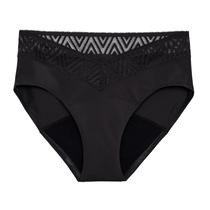 Roupa íntima menstrual THINX Comfort-Stretch Hip Huggers preta XL