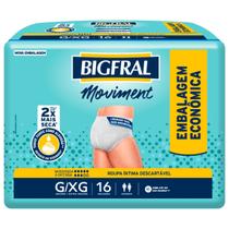 Roupa Íntima Moviment Bigfral Unissex Tam G/XG 16 unidades Roupa Íntima Moviment Bigfral Unissex Tam G/XG 16 unidades
