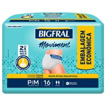 Roupa Íntima Moviment Bigfral Unissex Tam P/M 16 unidades Roupa Íntima Moviment Bigfral Unissex Tam P/M 16 unidades