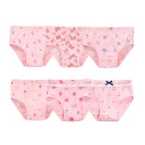 Roupa íntima Orinery Baby Kids Girls, calcinhas de algodão, pacote com 6 unidades, 5-6Y Roupa íntima Orinery Baby Kids Girls, calcinhas de algodão, pacote com 6 unidades, 5-6Y