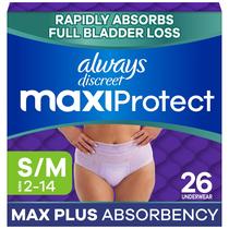 Roupa Íntima para Incontinência Always Discreet MaxiProtect P/M 26 Unidades