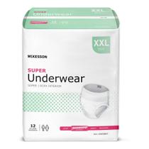 Roupa íntima para incontinência McKesson Super Moderate XXL 12 unidades