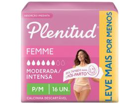 Roupa Íntima Plenitud Femme Tamanho P/M 16 Unidades