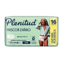 Roupa Íntima Plenitud Frescor Diário Tamanho G/XG 16 Unidades Descartáveis Leve Mais Por Menos