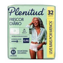 Roupa Íntima Plenitud Frescor Diário Tamanho G/XG 32 Unidades Descartáveis Leve Mais Por Menos Roupa Íntima Plenitud Frescor Diário Tamanho G/XG 32 Unidades Descartáveis Leve Mais Por Menos