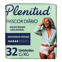 Roupa Íntima Plenitud Frescor Diário Tamanho G/XG 32 Unidades Descartáveis