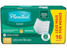 Roupa Íntima Plenitud Frescor Diário Tamanho P/M 16 Unidades Descartáveis Leve Mais Por Menos