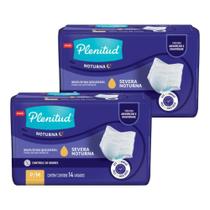 Roupa Íntima Plenitud Noturna P/M - 2 Pacotes com 14 Fraldas - Total 28 Tiras
