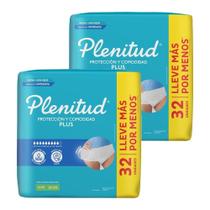 Roupa Íntima Plenitud Plus Tamanho P/M - 2 Pacotes com 32 Tiras - Total 64 Tiras