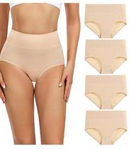 Roupa íntima pós-parto wirarpa feminina de algodão bege, pacote com 4 Roupa íntima pós-parto wirarpa feminina de algodão bege, pacote com 4